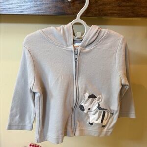Gymboree Baby Boys Gray Hoodie Jacket Size 12-18 Months